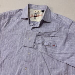 Robert Graham Flip Cuff Limited Edition Men’s XL Blue Striped Button Up Shirt